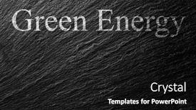  Presentation with green energy - Presentation theme with green-energy-chalk-text background and a black colored foreground