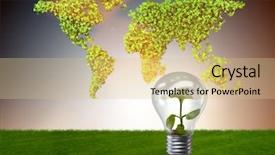  Presentation with green energy - Cool new theme with green energy concept - 3d rendering backdrop and a soft green colored foreground