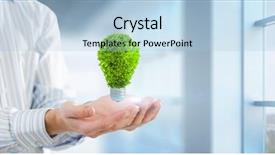  Presentation with green energy - Colorful slide deck enhanced with green energy concept mixed media backdrop and a light blue colored foreground