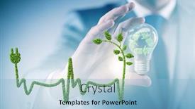  Presentation with green energy - Beautiful theme featuring green-energy-concept-with-businessman backdrop and a light blue colored foreground