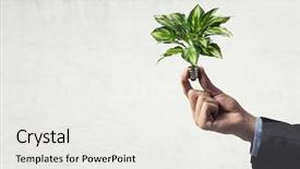  Presentation with green energy - Cool new slides with green energy concept backdrop and a white colored foreground