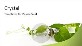  Presentation with green energy - Audience pleasing theme consisting of green energy concept backdrop and a white colored foreground