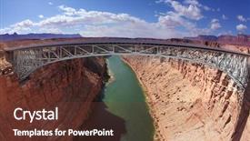  Presentation with navajo - Beautiful PPT theme featuring green engineering - sleek modern bridge across backdrop and a tawny brown colored foreground