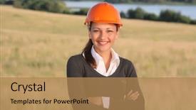  Presentation with pretty japanese - PPT theme enhanced with green engineering - young pretty woman background and a coral colored foreground