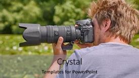  Presentation with green lake - Colorful PPT theme enhanced with green environme - nature photographer on an overgrown backdrop and a  colored foreground