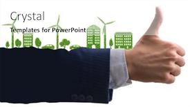  Presentation with environment - PPT theme with green-environment-concept-with-businessman background and a white colored foreground
