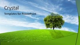  Presentation with environment - Slide deck having green environment background and a light blue colored foreground