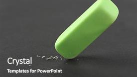  Presentation with dark green - Theme enhanced with green eraser on dark background background and a dark gray colored foreground