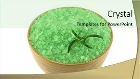  Presentation with algae - PPT theme enhanced with green extraction - sea salt bath with algae background and a mint green colored foreground