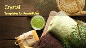  Presentation with pine - Beautiful slide set featuring green extraction - spa treatments with pine extract backdrop and a tawny brown colored foreground