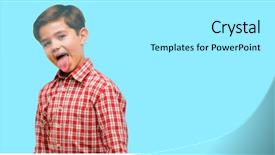  Presentation with blue green - Amazing presentation having green eyes sticking out tongue backdrop and a white colored foreground