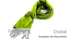  Presentation with white green - Theme enhanced with green-female-scarf-isolated background and a white colored foreground