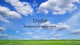  Presentation with blue green - Amazing theme having green field and blue sky backdrop and a light blue colored foreground