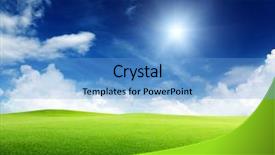  Presentation with green soccer field sport - Slides having green field and sunny day background and a light blue colored foreground