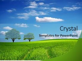 Springfield Powerpoint Background Green Field In Spring PPT template 36 | CrystalGraphics