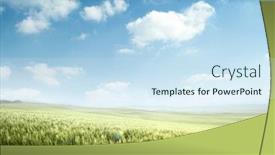  Presentation with tuscany - Beautiful PPT layouts featuring green-field-of-wheat backdrop and a sky blue colored foreground