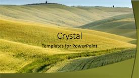  Presentation with rolling hills - Cool new PPT layouts with green fields and rolling hills backdrop and a yellow colored foreground