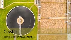  Presentation with management energy - Presentation featuring green fields renewable energy background and a gold colored foreground