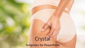  Presentation with cotton - Amazing PPT theme having green fitness - health and beauty - woman backdrop and a  colored foreground