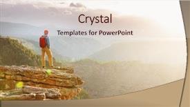  Presentation with recreation - Presentation theme with green flame - flaming gorge recreation area background and a  colored foreground