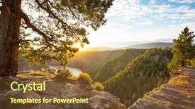  Presentation with logistics warehouses area - PPT theme consisting of green flame - flaming gorge recreation area background and a  colored foreground