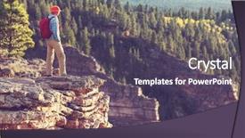  Presentation with recreation - Beautiful presentation theme featuring green flame - flaming gorge recreation area backdrop and a tawny brown colored foreground