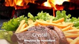  Presentation with solar oven - PPT layouts featuring green flame - oven steak background and a coral colored foreground