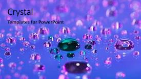  Presentation with water drop - Slides consisting of green fluid drop on abstract background and a light blue colored foreground