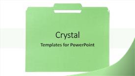  Presentation with file folder - Cool new PPT theme with green folder backdrop and a mint green colored foreground