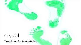  Presentation with children plush toy and dolls - Beautiful PPT layouts featuring green foot print - colorful toys on fluffy carpet backdrop and a white colored foreground