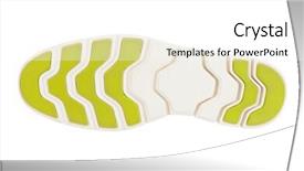 Presentation with frames isolated on white brown - Theme having green foot print - shoe sole isolated on white background and a white colored foreground