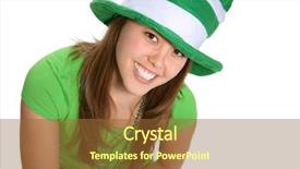  Presentation with saint - Slide set enhanced with green for saint patricks day background and a tawny brown colored foreground