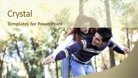  Presentation with good - Presentation theme with green free - young couple having a good background and a cream colored foreground