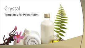  Presentation with fern - Amazing presentation design having green fresh fern leaf and branch frangipani towel and spa sitting backdrop and a white colored foreground
