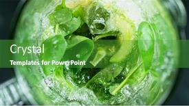  Presentation with smoothie - PPT theme consisting of green-fresh-smoothie-blended background and a shamrock green colored foreground