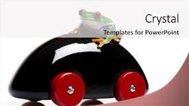  Presentation with frog - Slides consisting of green frog driving background and a white colored foreground