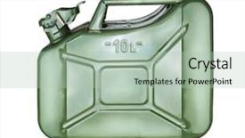  Presentation with green and white - Amazing presentation theme having green gasoline canister jerrycan isolated backdrop and a mint green colored foreground