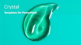  Presentation with acid green - Presentation enhanced with green-gel-smear-drop-liquid background and a teal colored foreground