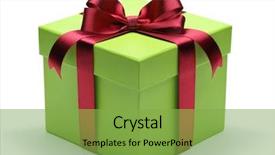  Presentation with cancer lemon green ribbon - Amazing PPT theme having green gift box with red backdrop and a seafoam green colored foreground