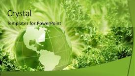  Presentation with green glass - Cool new presentation with green globe - glass earth backdrop and a yellow colored foreground