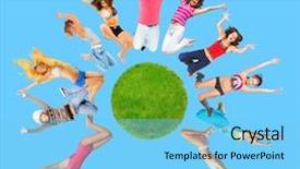  Presentation with green globe - Theme featuring green globe in peace background and a light blue colored foreground