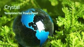  Presentation with green marble - Beautiful slides featuring green globes - earth marble in plant backdrop and a tawny brown colored foreground