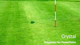  Presentation with course - PPT theme having green golf course background and a shamrock green colored foreground