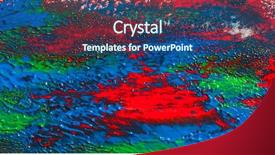  Presentation with green blue waves - Colorful presentation theme enhanced with green gouache paint as background backdrop and a ocean colored foreground