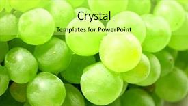  Presentation with grape - Amazing slide set having green grape backdrop and a yellow colored foreground