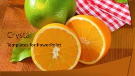  Presentation with red grapefruit orange orange - Slide deck consisting of green-grapefruit-sweetie-pomelit-oroblanco background and a gold colored foreground
