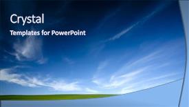  Presentation with blue green - Slides with green grass and blue sky background and a navy blue colored foreground