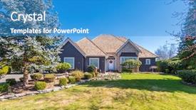  Presentation with beautiful green - Beautiful theme featuring green grass and walkway lead backdrop and a  colored foreground