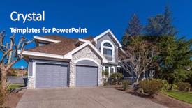  Presentation with beautiful green - Slide set with green grass and walkway lead background and a  colored foreground