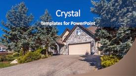  Presentation with lead - Cool new PPT theme with green grass and walkway lead backdrop and a  colored foreground